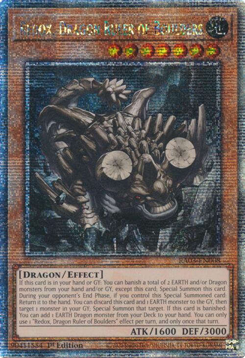 Redox, Dragon Ruler of Boulders (Quarter Century Secret Rare) [RA03-EN