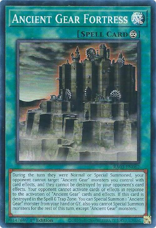 yugioh cards ancient gear Ancient Gear Fortress [RA03-EN062] Super Rare