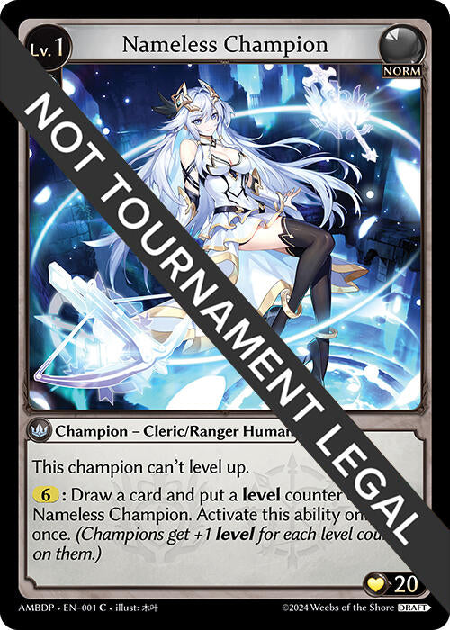 Nameless Champion (Cleric/Ranger) (001) [Mortal Ambition Draft Pack]