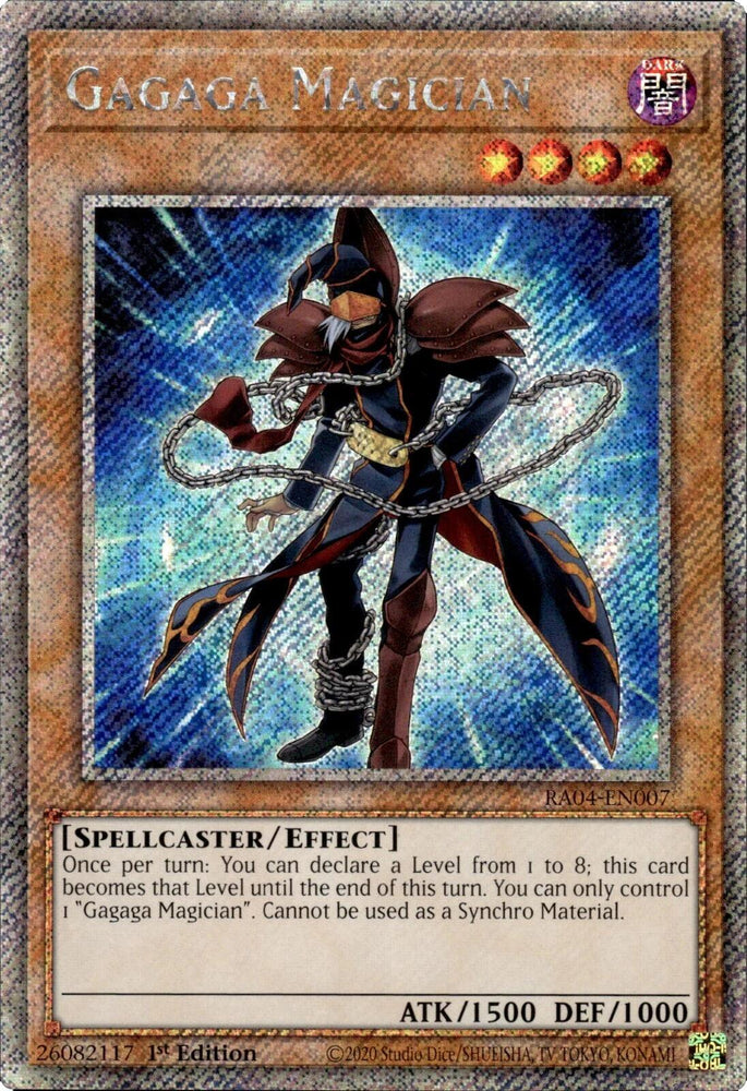 Gagaga Magician [RA04-EN007] Platinum Secret Rare