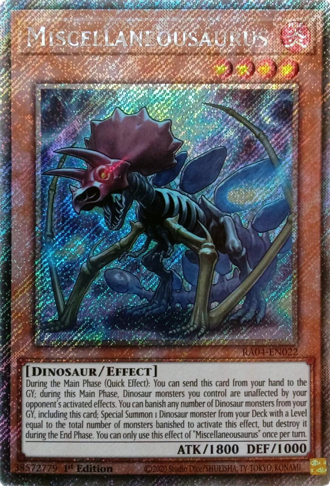 Miscellaneousaurus [RA04-EN022] Platinum Secret Rare