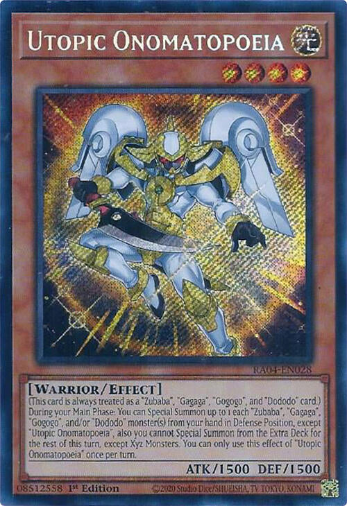 Utopic Onomatopoeia [RA04-EN028] Secret Rare