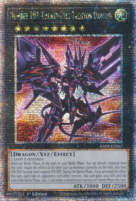 Number 107: Galaxy-Eyes Tachyon Dragon [RA04-EN067] Quarter Century Secret Rare