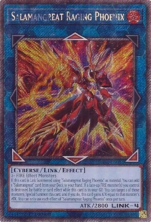 Salamangreat Raging Phoenix [RA04-EN083] Platinum Secret Rare