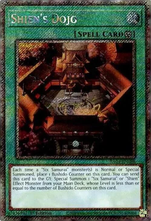 Shien's Dojo [RA04-EN088] Platinum Secret Rare