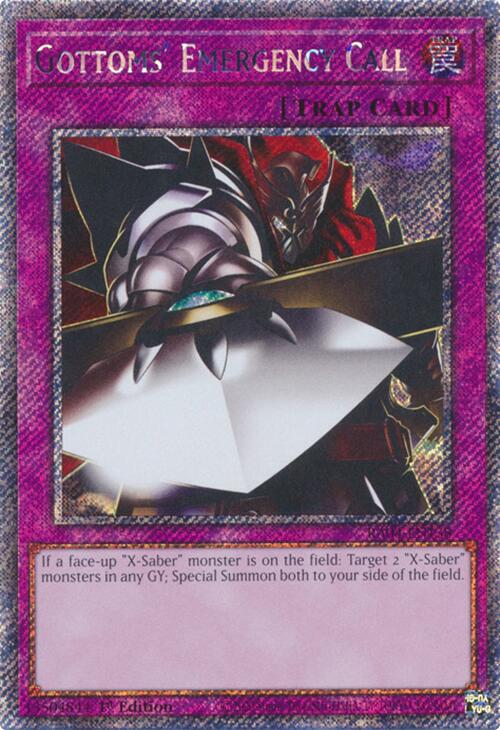 Gottoms' Emergency Call [RA04-EN138] Platinum Secret Rare
