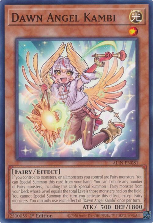 yugioh card angel Dawn Angel Kambi [ALIN-EN081] Common