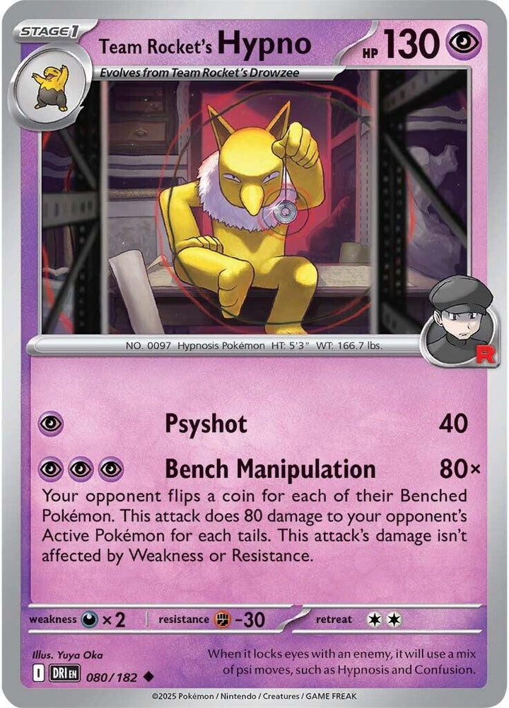 Team Rocket's Hypno (080/182) [Scarlet & Violet: Destined Rivals]