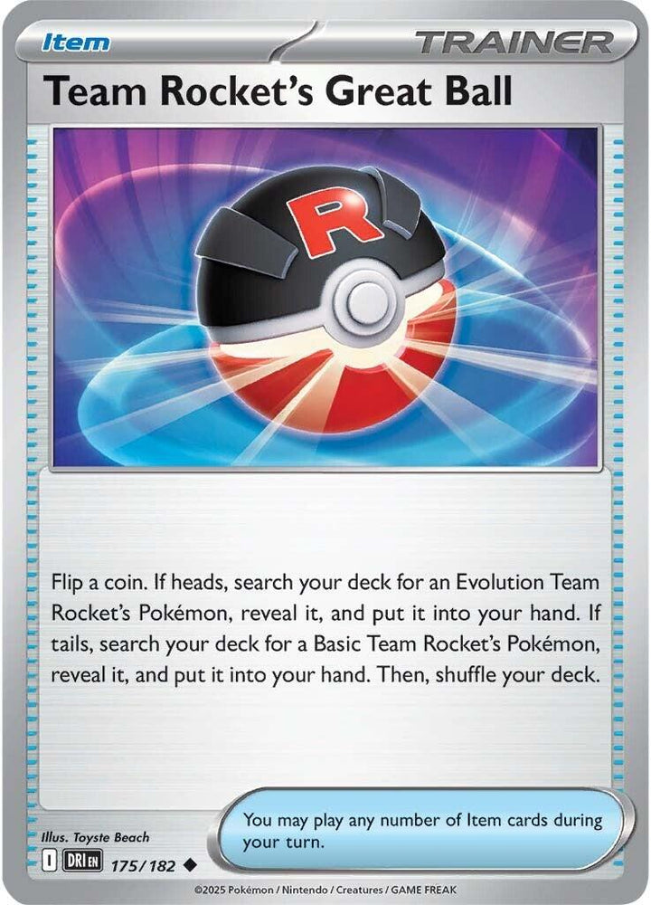 Team Rocket's Great Ball (175/182) [Scarlet & Violet: Destined Rivals]