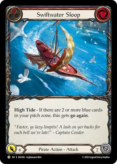 Swiftwater Sloop (Red) [SEA166] (High Seas)  Rainbow Foil