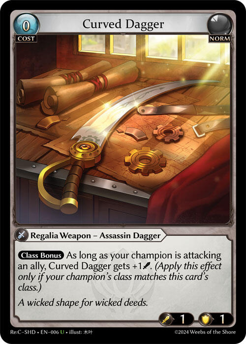 Curved Dagger (006) [Tristan Re:Collection, Shadowdancer Lite]
