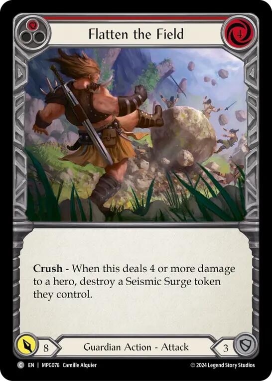 Flatten the Field (Red) [MPG076] (Mastery Pack Guardian)  Rainbow Foil