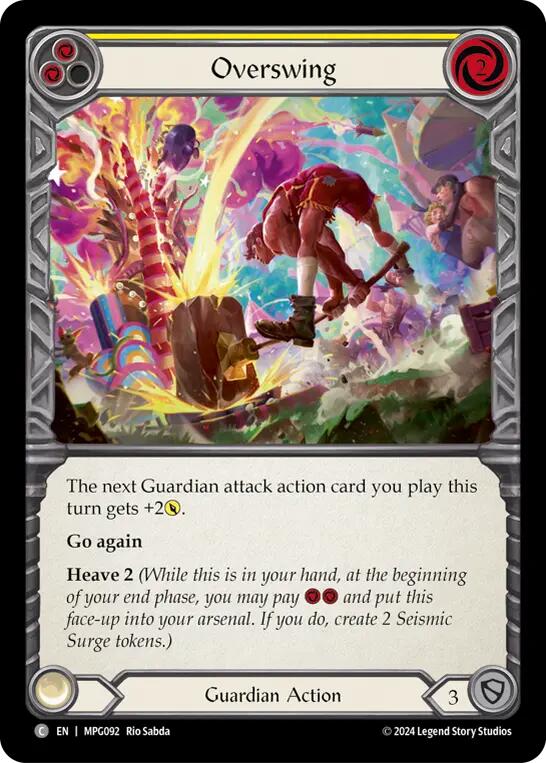 Overswing (Yellow) [MPG092] (Mastery Pack Guardian)  Rainbow Foil