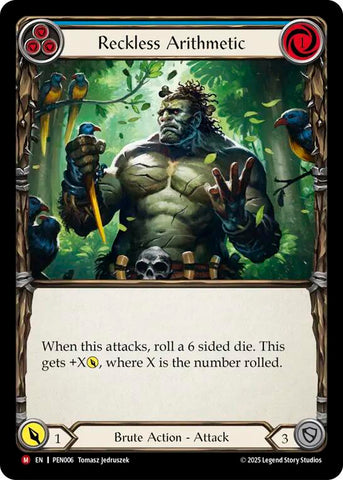 Reckless Arithmetic (Blue) [PEN006] (Compendium of Rathe)  Rainbow Foil