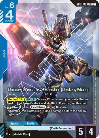 Unicorn Gundam 02 Banshee (GD01-003) (Destroy Mode) [Newtype Rising]