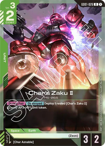 Char's Zaku II (GD01-026) [Newtype Rising]