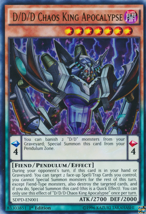 megamorph yugioh card D/D/D Chaos King Apocalypse [SDPD-EN001] Ultra Rare