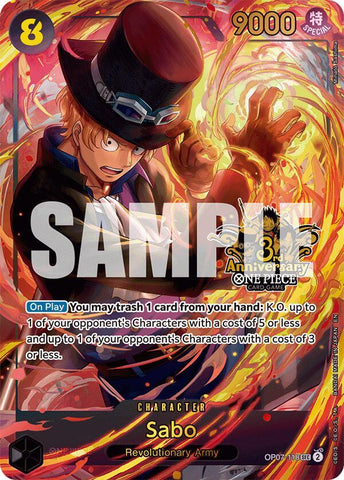 Sabo (Japanese Version 3rd Anniversary Set) [One Piece Promotion Cards]