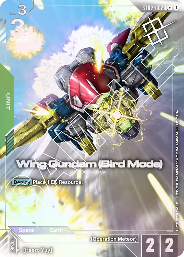 Wing Gundam (Bird Mode) (Store Tournament Winner Pack 01) - Gundam Promotional Cards (GCG-PR)